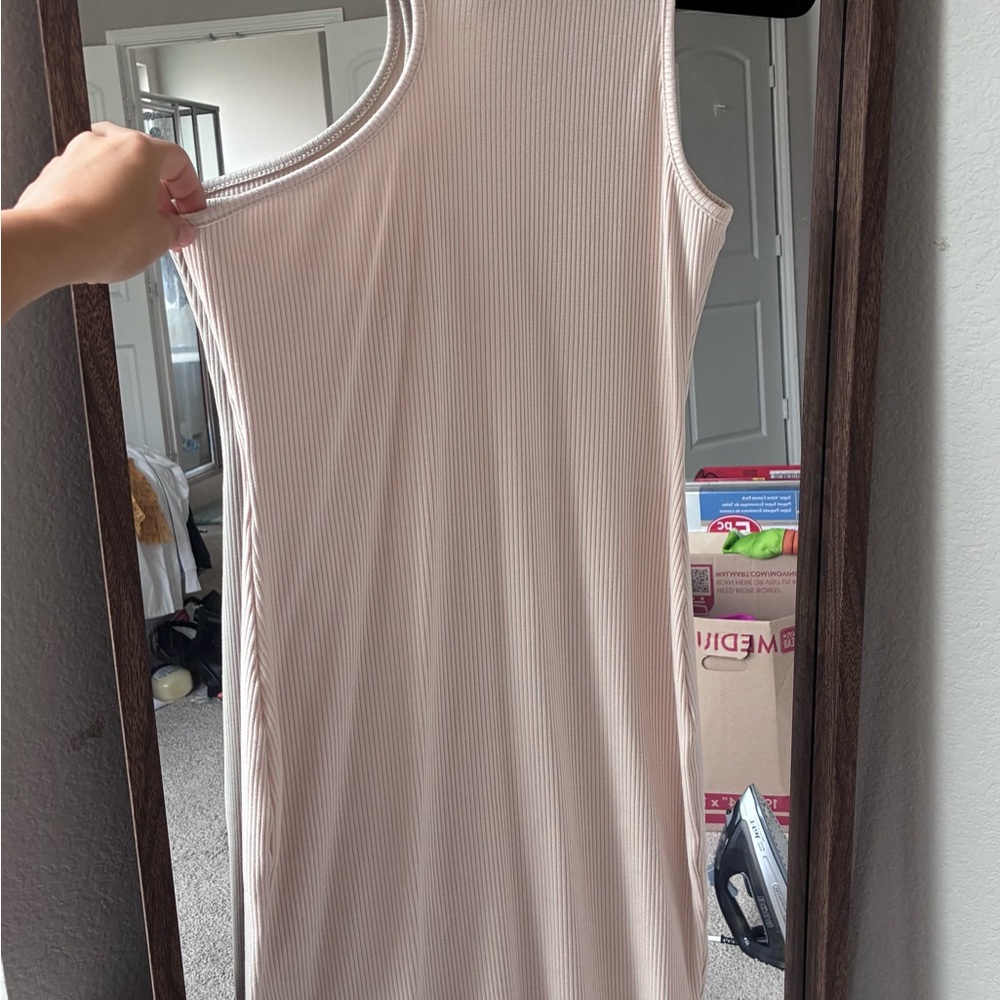 Lulu's Cream Asymmetrical Dress